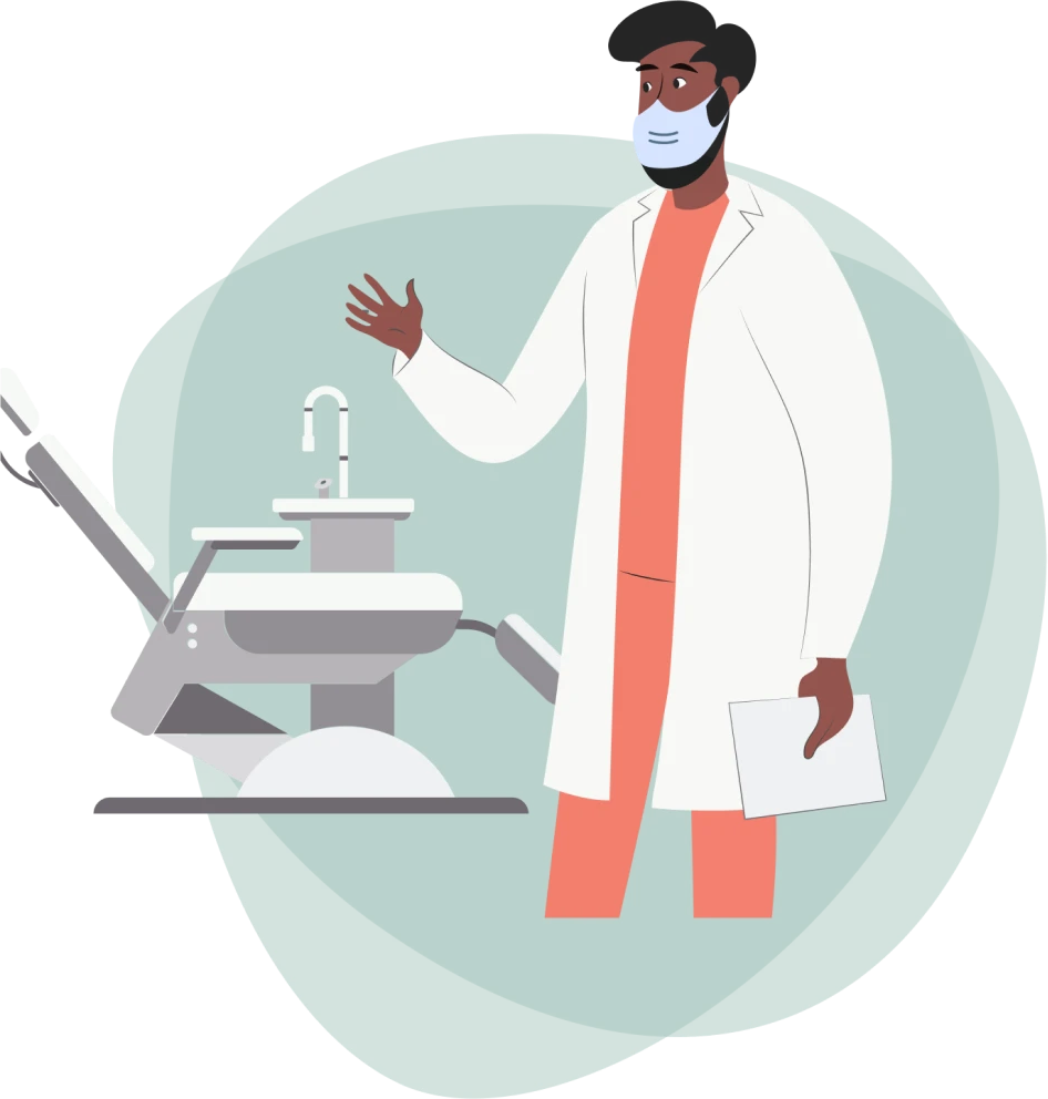 Dentist waving